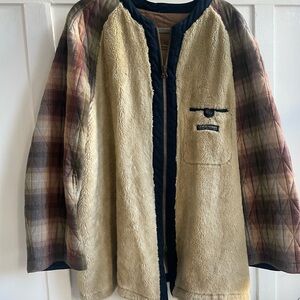 Vintage Giorgio Armani Cream and Plaid Trench insert Coat